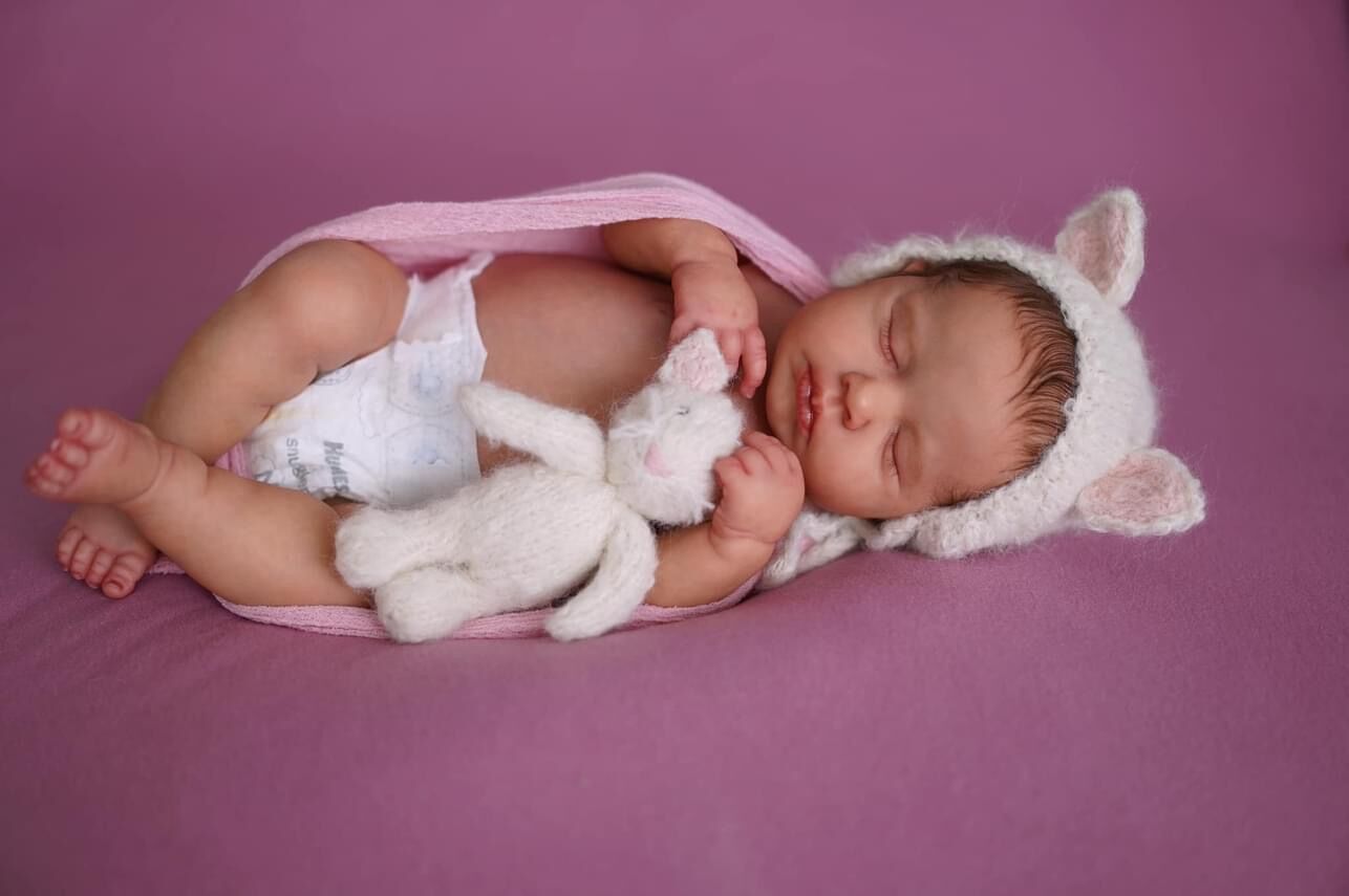 49cm simulación bebé renacido muñeca Linda LouLou 3D piel realista bebé