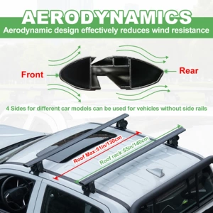 SYDSZ Universal Aluminum Alloy Roof Rack with Claw-shaped Crossbars, No Drilling Required for Car Roof Luggage