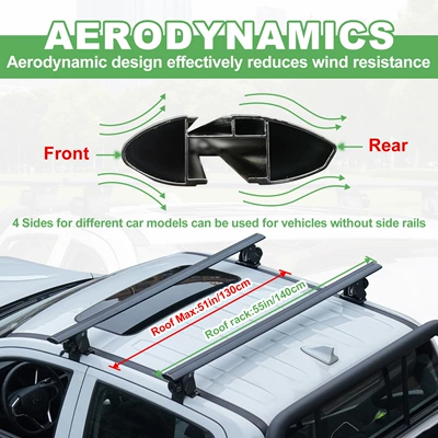 SYDSZ Universal Aluminum Alloy Roof Rack with Claw-shaped Crossbars, No Drilling Required for Car Roof Luggage