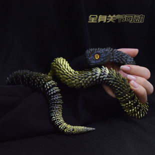 3D Printing Snake Viper Toys Snake Desktop Ornaments Crafts Joint Movable Cross-border Hand-made Gifts Wholesale Stall