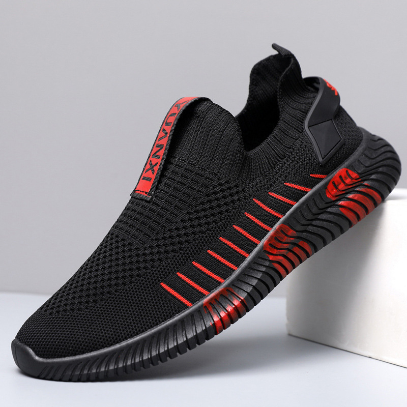 Spring and summer breathable mesh shoes all black thin deodorant breathable large mesh shoes mesh writing casual work men's shoes