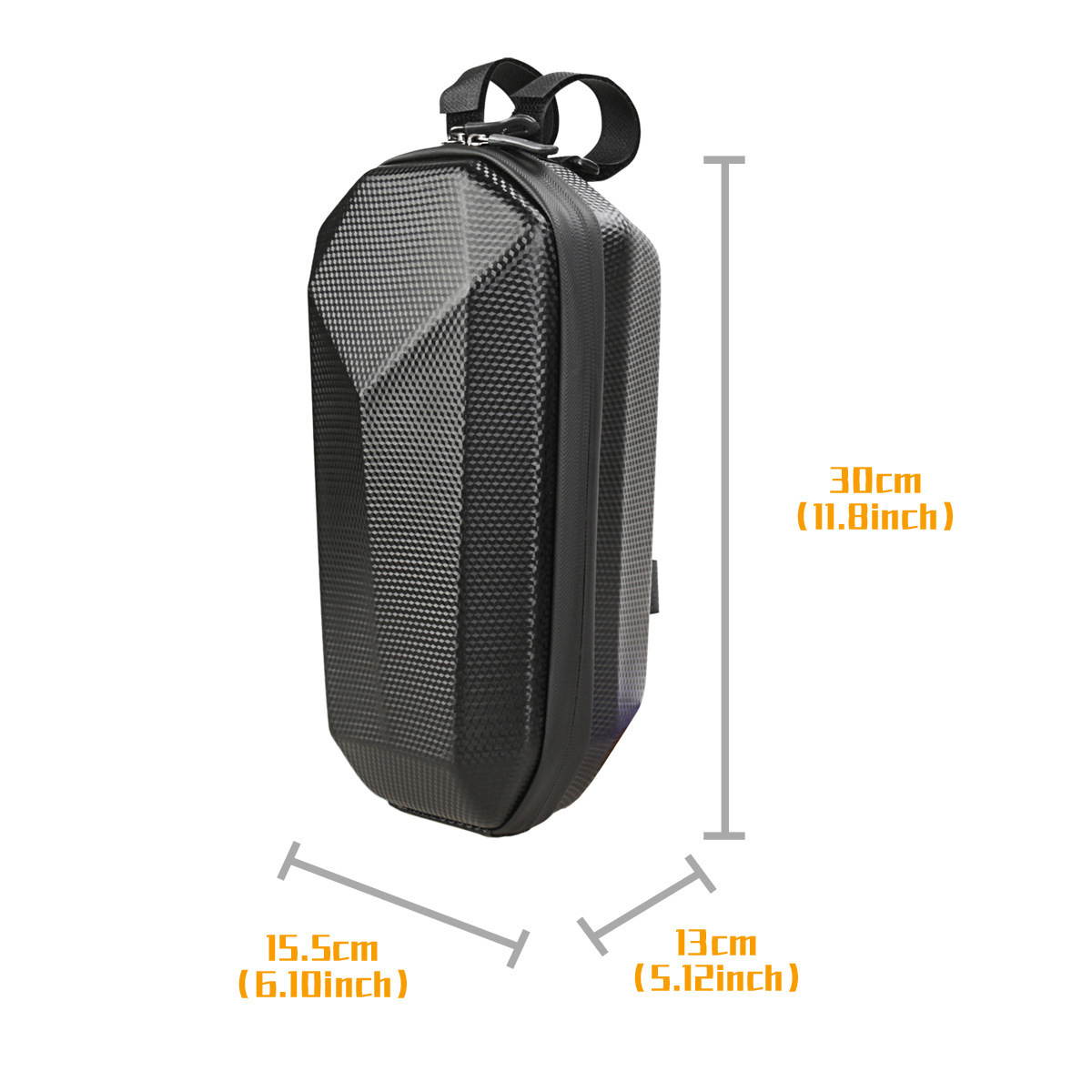 Scooter eléctrico, bolsa de cabeza, bolsa colgante, carcasa dura EVA, bicicleta plegable impermeable, primer paquete de manillar equilibrado