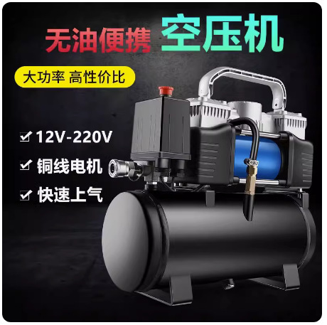 车载充气泵通用型48V电动车打气泵12V迷你空压机小型220V家用|undefined