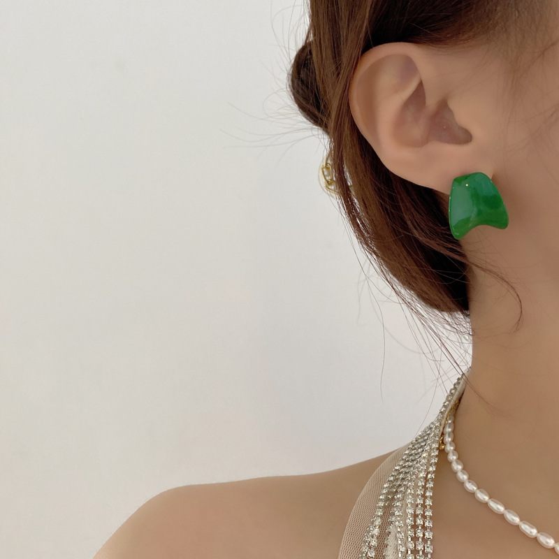 Koreanische Art Mode Geometrische Muster Ohrringe Persönlichkeit Einfache Tägliche All-match-öltropfenohrringe display picture 10