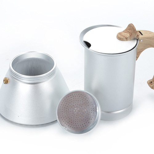 Italian household extraction moka pot aluminum coffee machine covered bottom coffee pot induction cooker heating souvenir