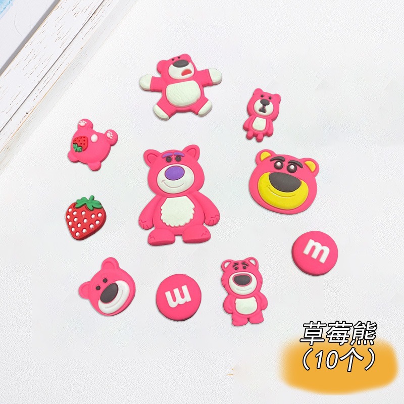 딸기 곰 10 조각 세트 "버클 직접 사용]