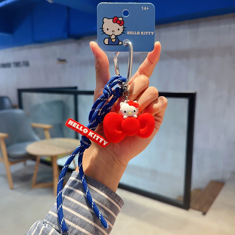 Плюшевый брелок Sanrio Hello Kitty, оригинал, мягкая подвеска 11×7.5 см, коллекционный талисман