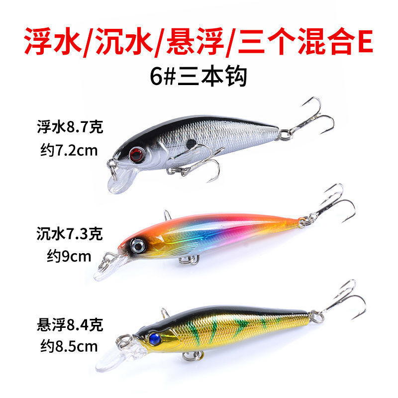 Remote lanzamiento de minolía cebo flotante flotante flotante de agua sumergida suspensión de pico de cachorro tilapia cebo falso melisco marino