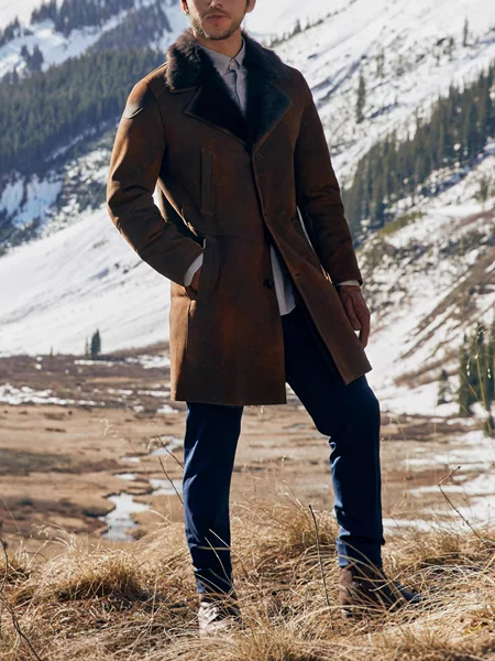 Cross-Border Autumn and Winter Men's Fur Integrated Italian Tuscany Imitation Shearling Coat Jacket