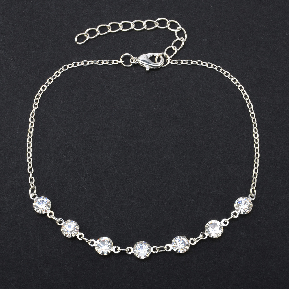 Basic Solid Color Alloy Plating Women's Anklet display picture 3
