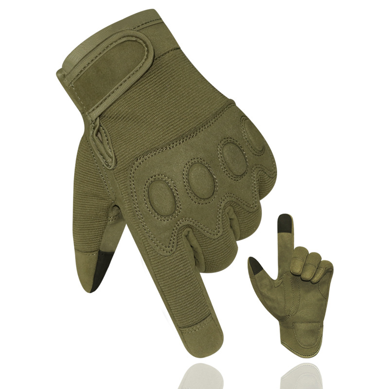 Fabricantes al por mayor guantes tácticos al aire libre de todos los dedos ciclismo deportivo pantalla táctil verde militar caminata entrenamiento de montaña antideslizante protección solar