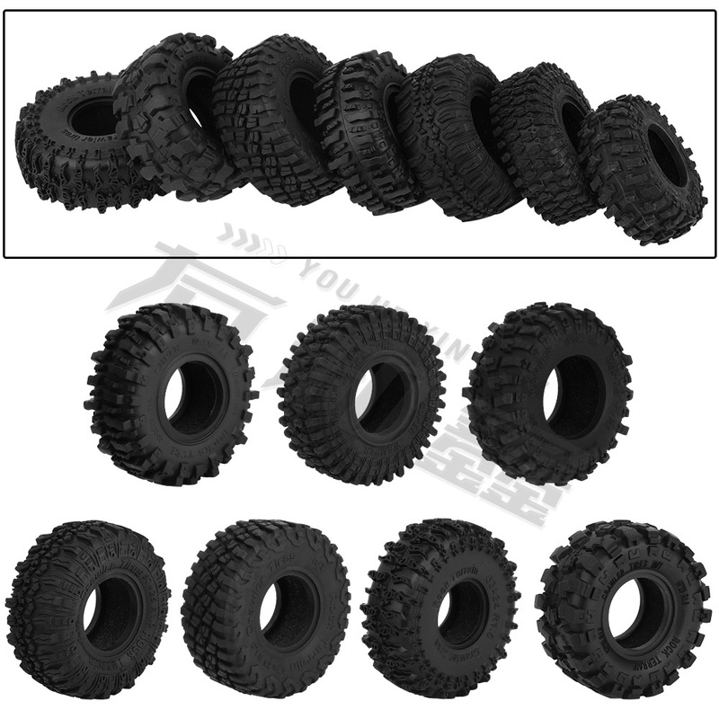 1/18 1/24 Axial Scx24 Trx4M Remote Control Vehicle Crawler 1.0inch Rubber Tires 4 Pieces