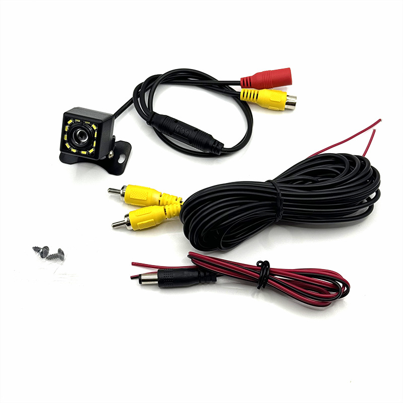 (2개) 12LED 조명 자동차 범용 반전 카메라 초고화질 야간 투시경 자동차 후면보기 자동차 카메라 고화질