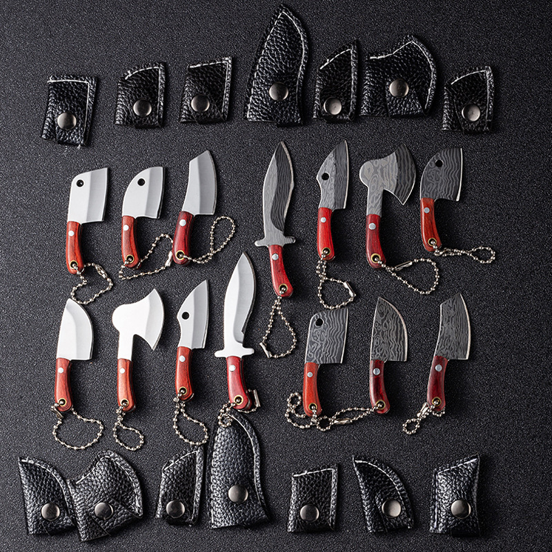 Mini cuchillo de cocina llavero EDC al aire libre portátil cuchillo no plegable cuchillo de desembalaje creativo