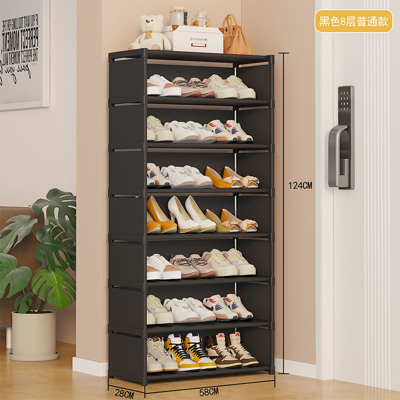 Estantes de zapatos simples de almacenamiento de puerta doméstica hermoso interior a prueba de polvo multicapa de gran capacidad gabinete de zapatos comercio exterior explosión al por mayor image 20