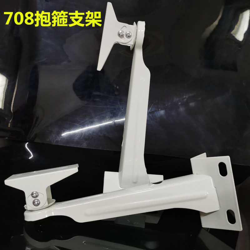 708监控抱杆支架 室内外大型摄像头电线杆抱柱铁栏杆抱箍支架鸭嘴