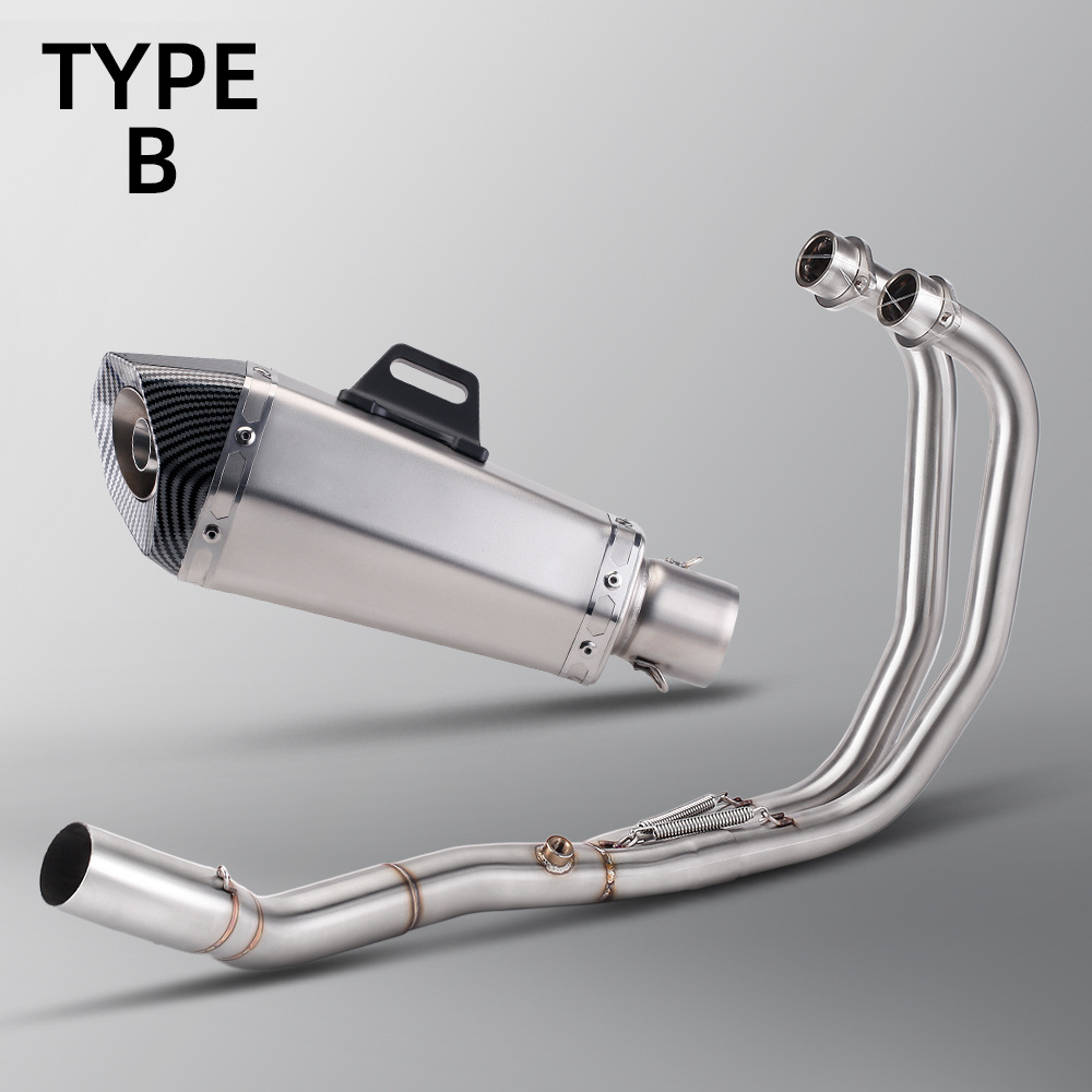 Suitable for Motorcycle Exhaust Pipe Modification Mt03 R25 R3 Front Section Small Tapered Hexagonal Tail Section 16-24 Years