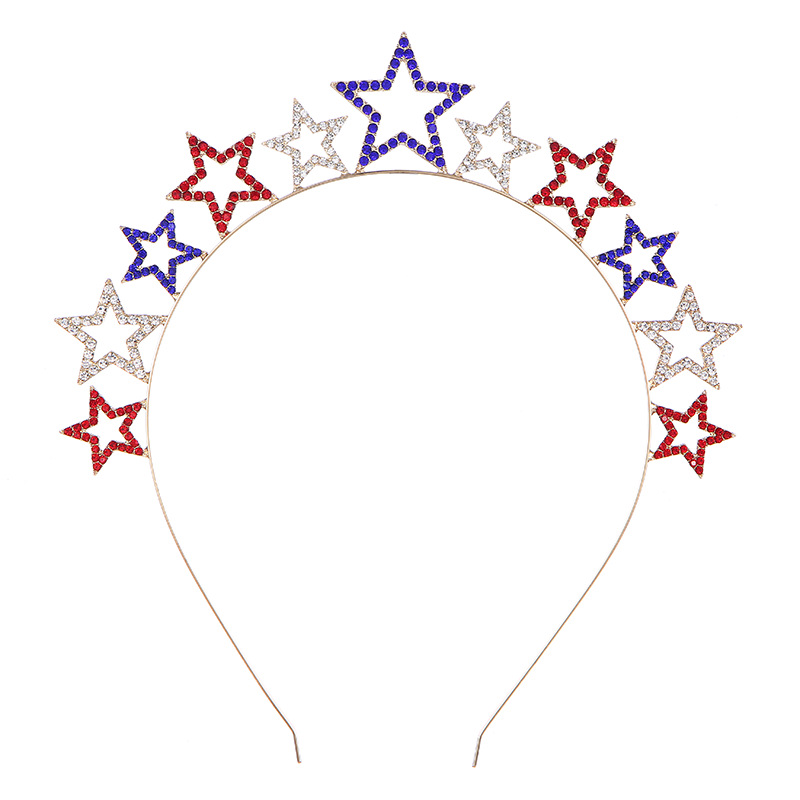 Fashion Star Alloy Inlay Rhinestones Hair Band 1 Piece display picture 1