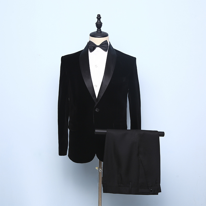 Male Singer Performance Clothing Host Party Dress Velvet Jacket Stage Chorus Suit Dance Performance Suit Male Singer Performance Clothing Host Party Dress Velvet Jacket Stage Chorus Suit Dance Performance Suit