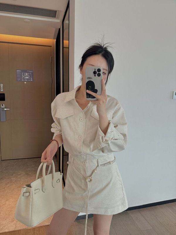 老钱风时尚慵懒松弛感收腰显瘦衬衫裙女2025早秋韩式休闲裙|undefined