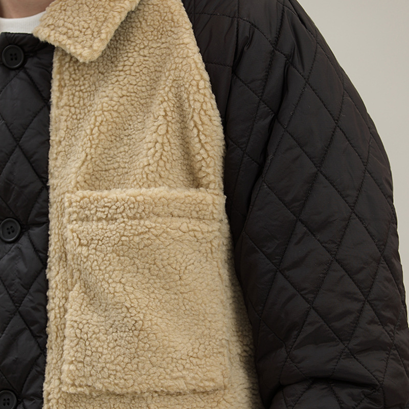 Chaqueta de Lana de Cordero para Hombre de Poliéster Térmica para Invierno image 3