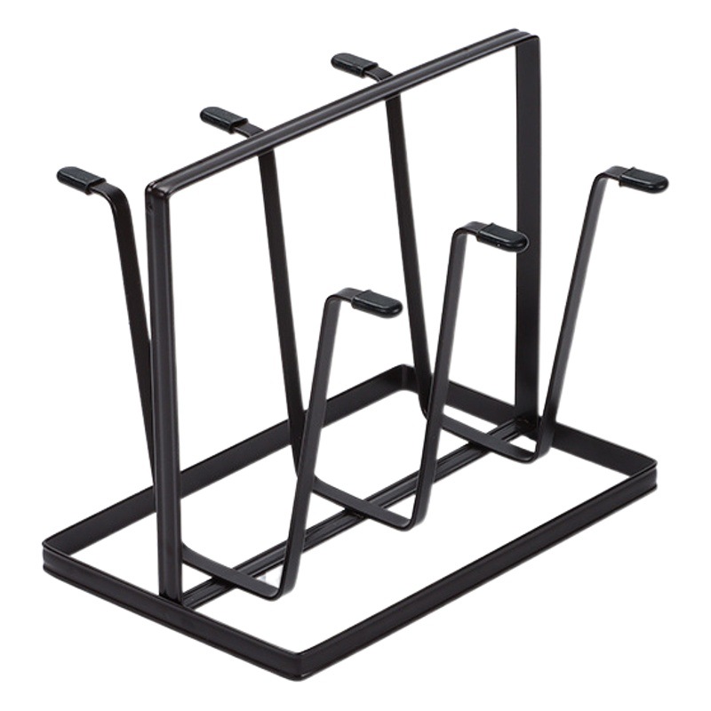 Titular de taza de drenaje de hierro de estilo japonés titular de taza de agua del hogar taza de agua de vidrio estante boca abajo sala de estar estante de almacenamiento de cocina