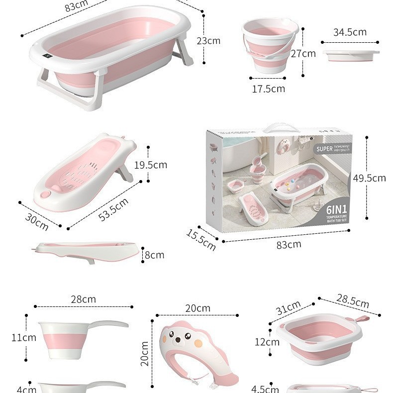 (906) modelo térmico - juego de 6 piezas rosa