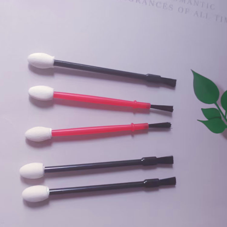 9cm一次性双头海棉眼影棒尼龙毛唇刷口红刷初学者化妆刷工具