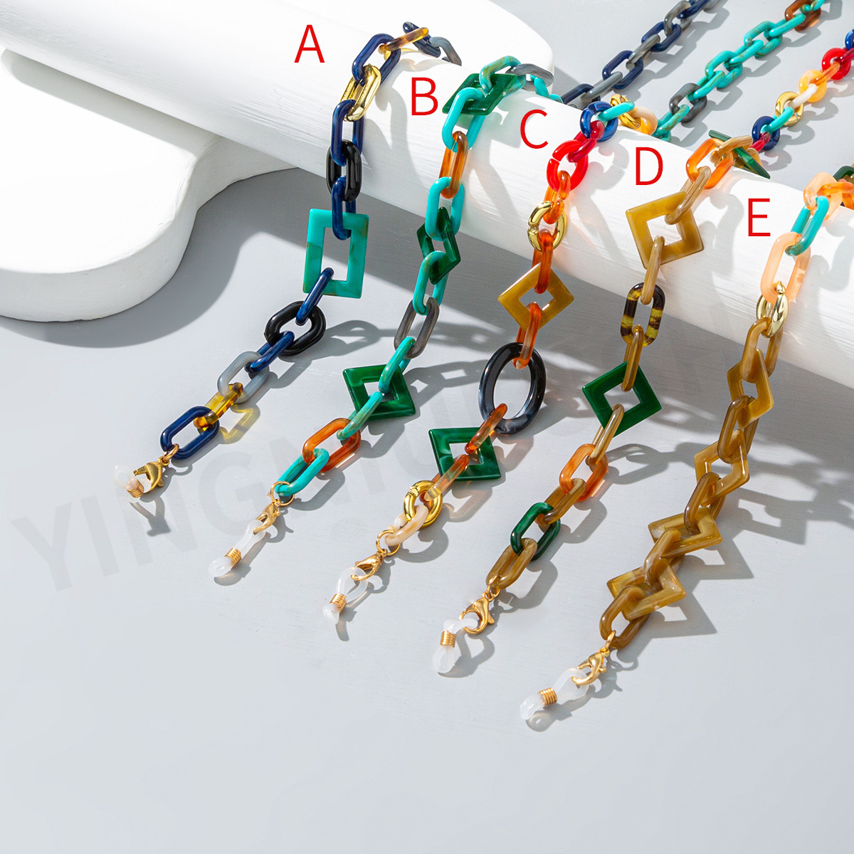 30g Weight Glasses Chain Classification Arylic Material Geometric Pattern Unisex Gender Casual Geometric Arylic Unisex Glasses Chain 1