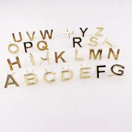 浅金26个英文字母五金手工包扣鞋扣LOGO包包五金配件服装五金辅料