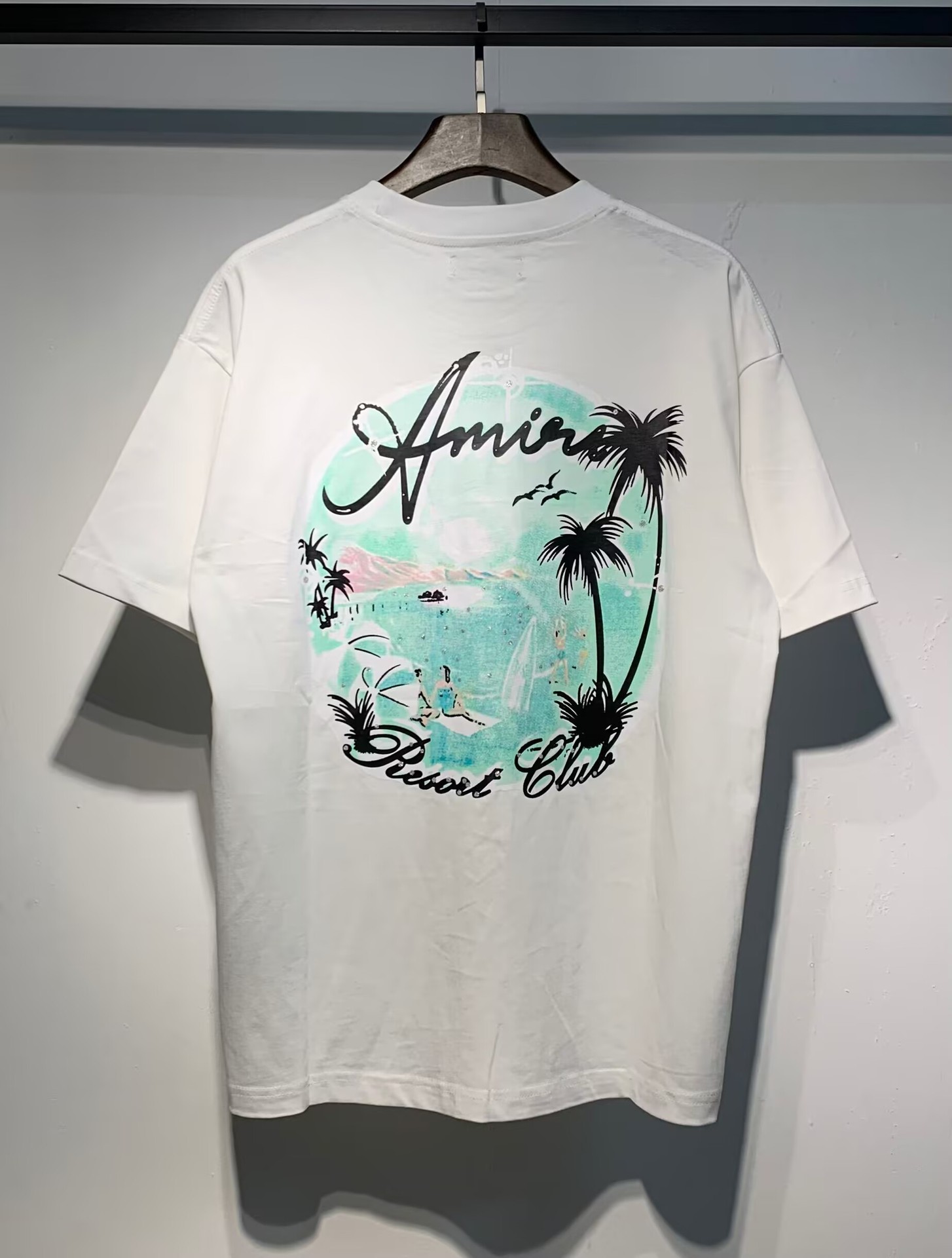 Verano nueva camiseta de manga corta impresa de letras suelta marca de moda hombre camiseta casual de media manga mujer