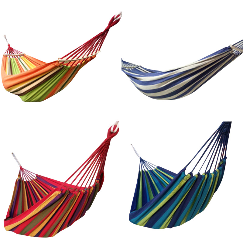 Outdoor anti rollover single and double person swing hammock