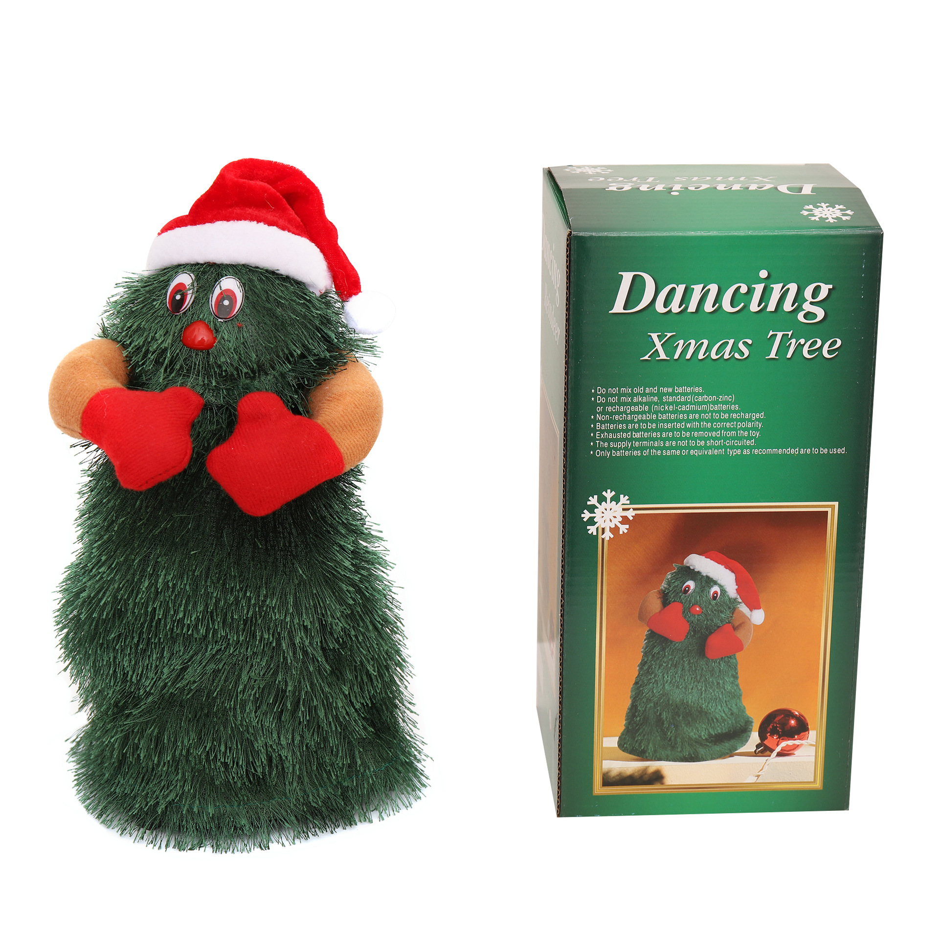 Escalera roja decoración navideña eléctrico Papá Noel trepando cuentas paracaídas muñeca fábrica regalos de Navidad para niños