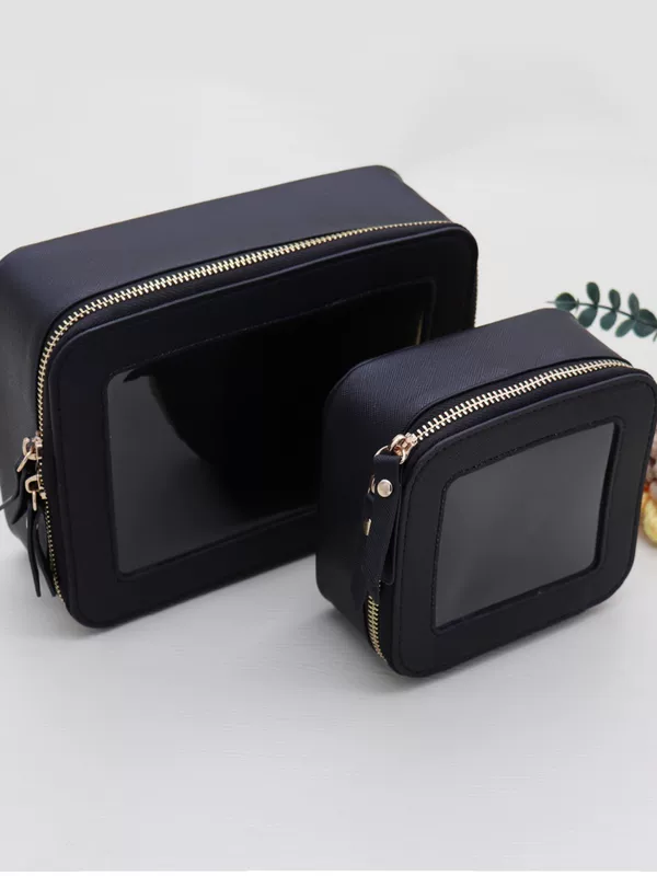 Новая косметичка из TPU кожи для окна, модная женская косметичка, косметичка из PU кожи, молния, держатель на хранение