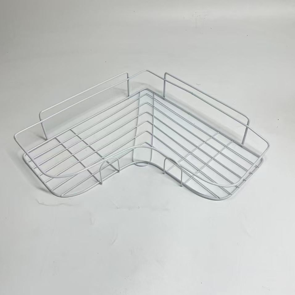 Transfronterizo Temu comercio electrónico negro sin perforación inodoro artículos de baño estante de almacenamiento tipo pared estante de almacenamiento cesta