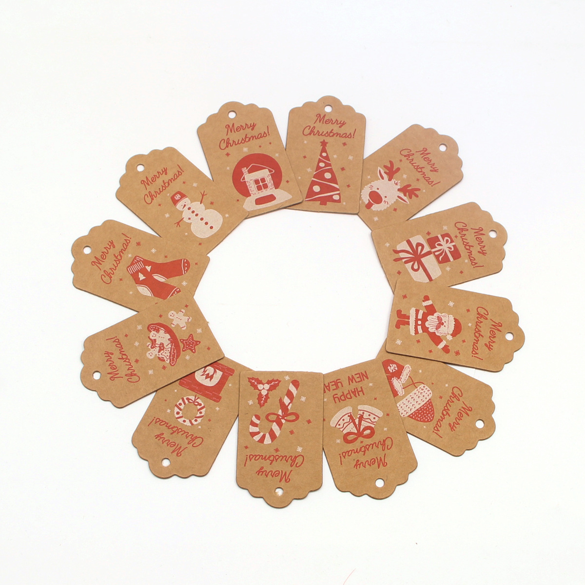 70g Weight Earring Card Jewelry Making Type Jewelry Packaging Cards Classification 100 PCS/Package Quantity Christmas Festival Letter Pattern Cute, Simple Style Style 100 PCS/Package Cute Simple Style Christmas Letter Jewelry Packaging Cards 5