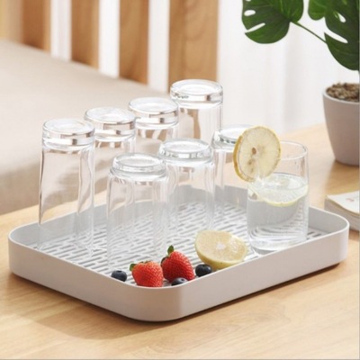 Cup holder Tray suit rectangle teacup Drain tray glass glass Shelf Water cup holder Leachate Shelf