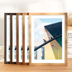 Wooden Actual Picture Frame for Wall Installation, Framed Sketch Display for A3, A4 Paper, 8K 4K Painting Works, Vintage Frame