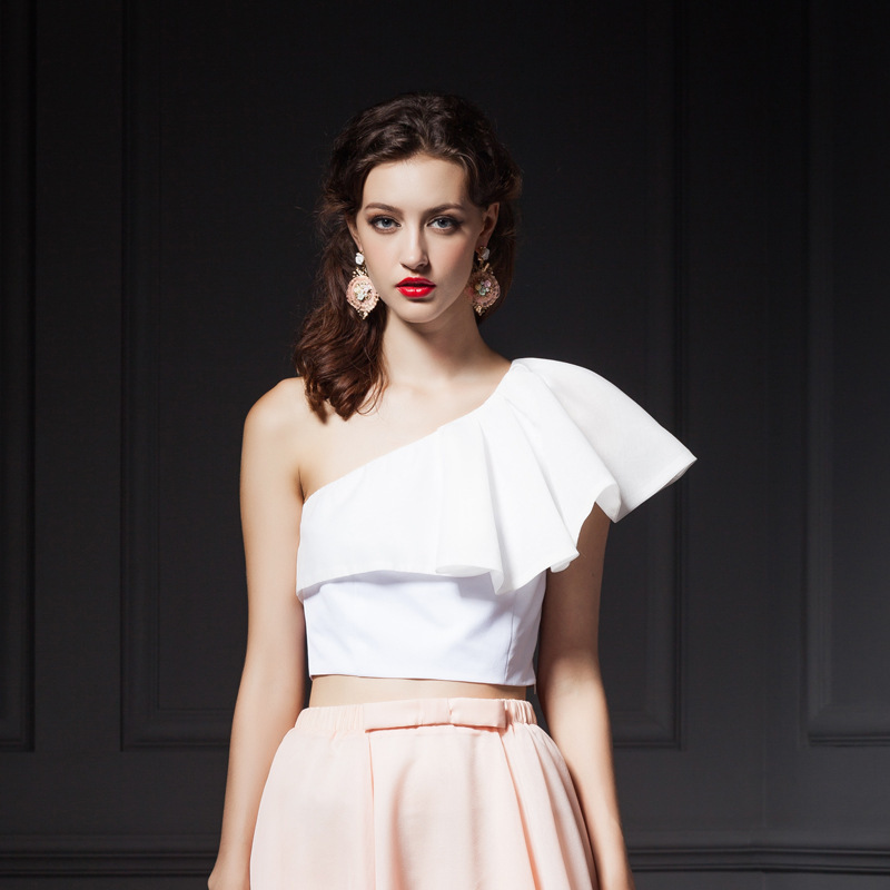 Summer new style socialite elegant slanted shoulder sexy…