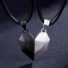 Pendant for beloved, magnetic necklace, chain, set heart-shaped, suitable for import