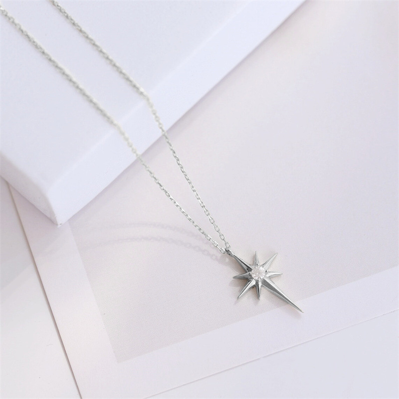 Fashion Star Copper Plating Zircon Pendant Necklace 1 Piece