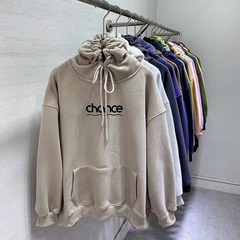 爱依服秋冬新款字母连帽套头卫衣女韩版休闲宽松上衣女装批发货源