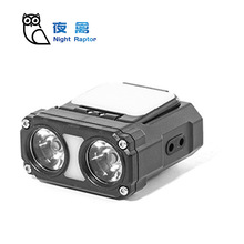 跨境新款多功能感应头灯USB自行车灯LED夹帽灯骑行手电筒钓鱼户外