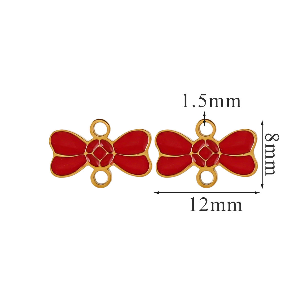 Acero inoxidable decoración de Año Nuevo colgante colgante colgante joyería DIY accesorios felicitaciones aretes collares ricos