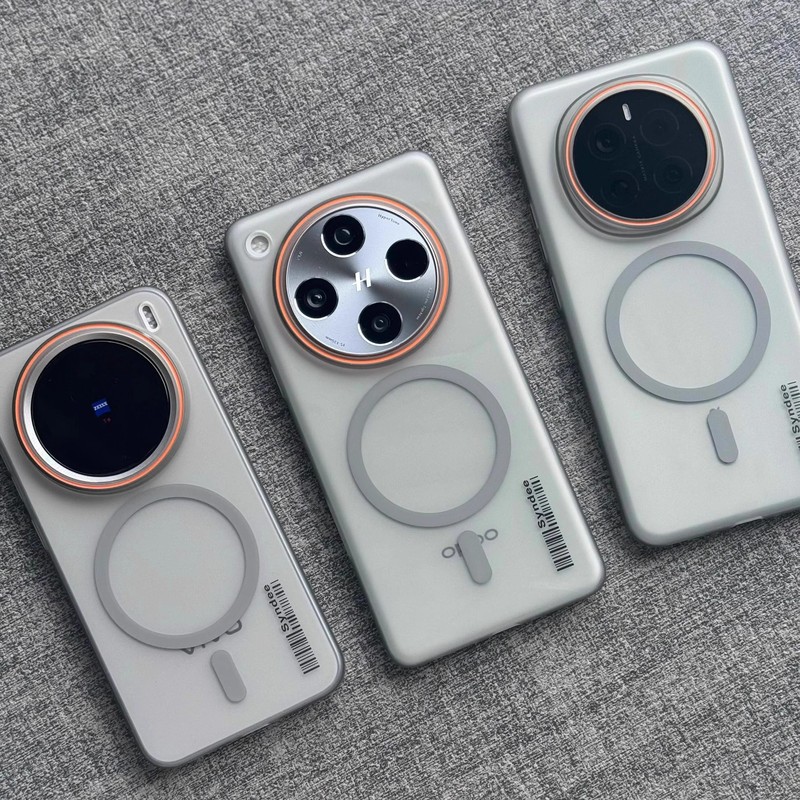 vivoX200Promini 携帯電話ケース ソフトガーゼ PC 超薄型磁気吸引 OPPOFindx8Ultra 保護カバーに適しています。|undefined