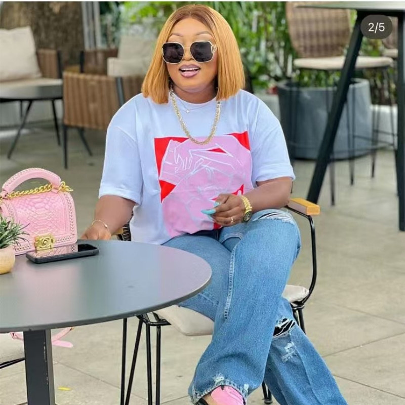 300g American-Style Trendy Brand Short-Sleeve Women's T-Shirt, Summer Loose Niche Design, Pure Cotton Top, Oversized High Street Style