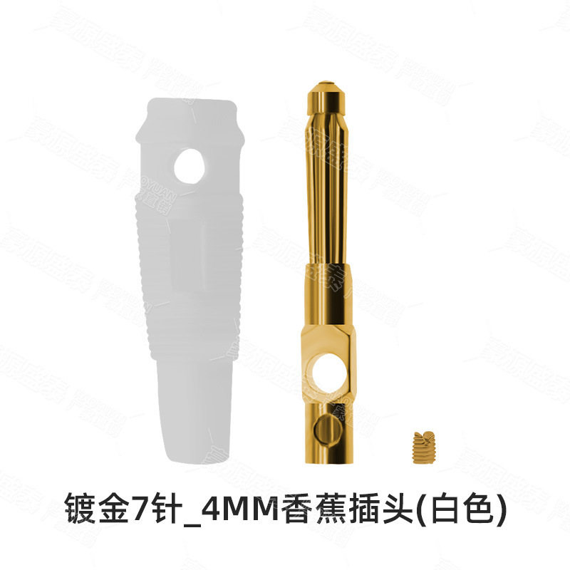 純銅ハンダレス32a大電流高圧バナナジョイント4mmバナナプラグスピーカーコードバナナヘッド7ピン|undefined
