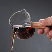 手柄玻璃奶盅意式浓缩咖啡杯带刻度shot杯萃取盎司量杯酱汁杯杯子