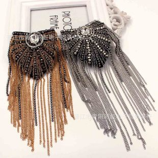 Cross-border New Suit Tassel Epaulets Metal Diamond Shoulders Catwalk Performance Accessories Clothes Cloth Stickers Clothing Accessories