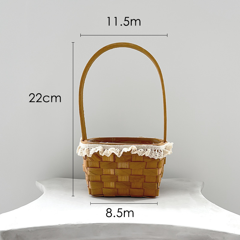 도매 및 소매 사각 레이스 작은 꽃 바구니 * 다양한 크기의 소스 제조업체